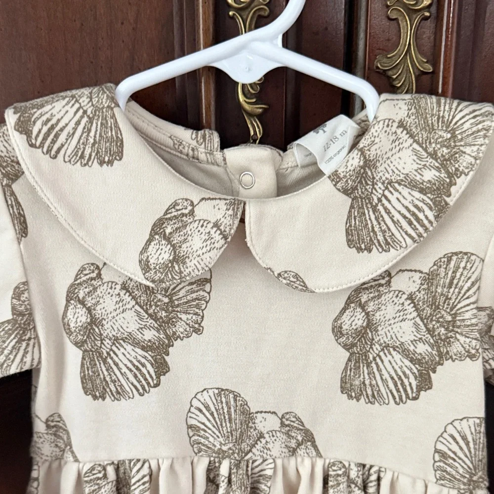 Kate Quinn Cream Turkey Bubble Romper Size 12-18M - Picture 3 of 6
